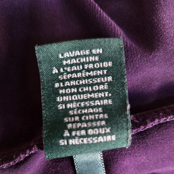 Ralph Lauren Elegant Purple Sleeveless Dress.Size 10 - Picture 6 of 10